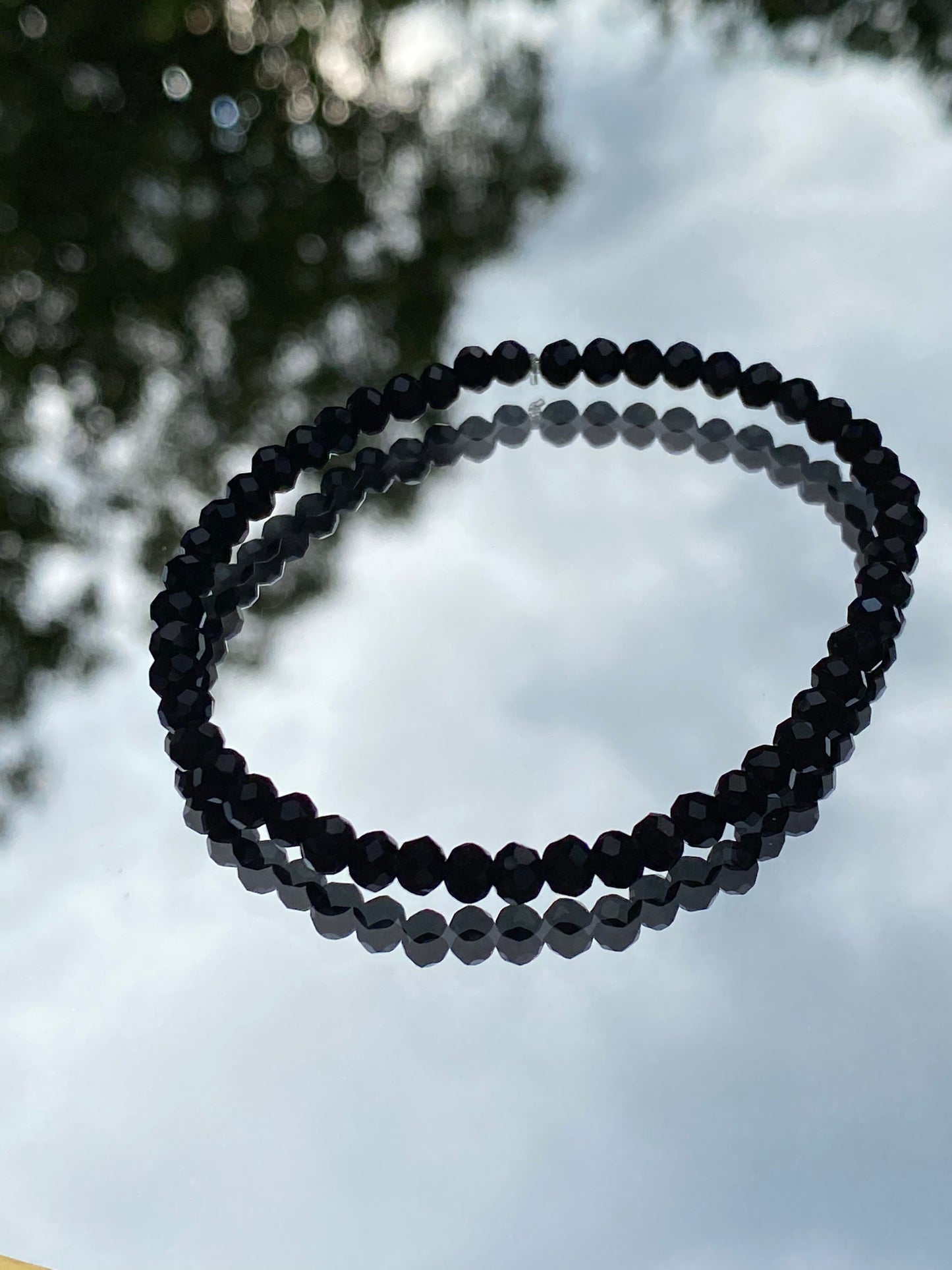 Black glass beads Bracelet