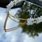 Clear Gold Chain Necklace