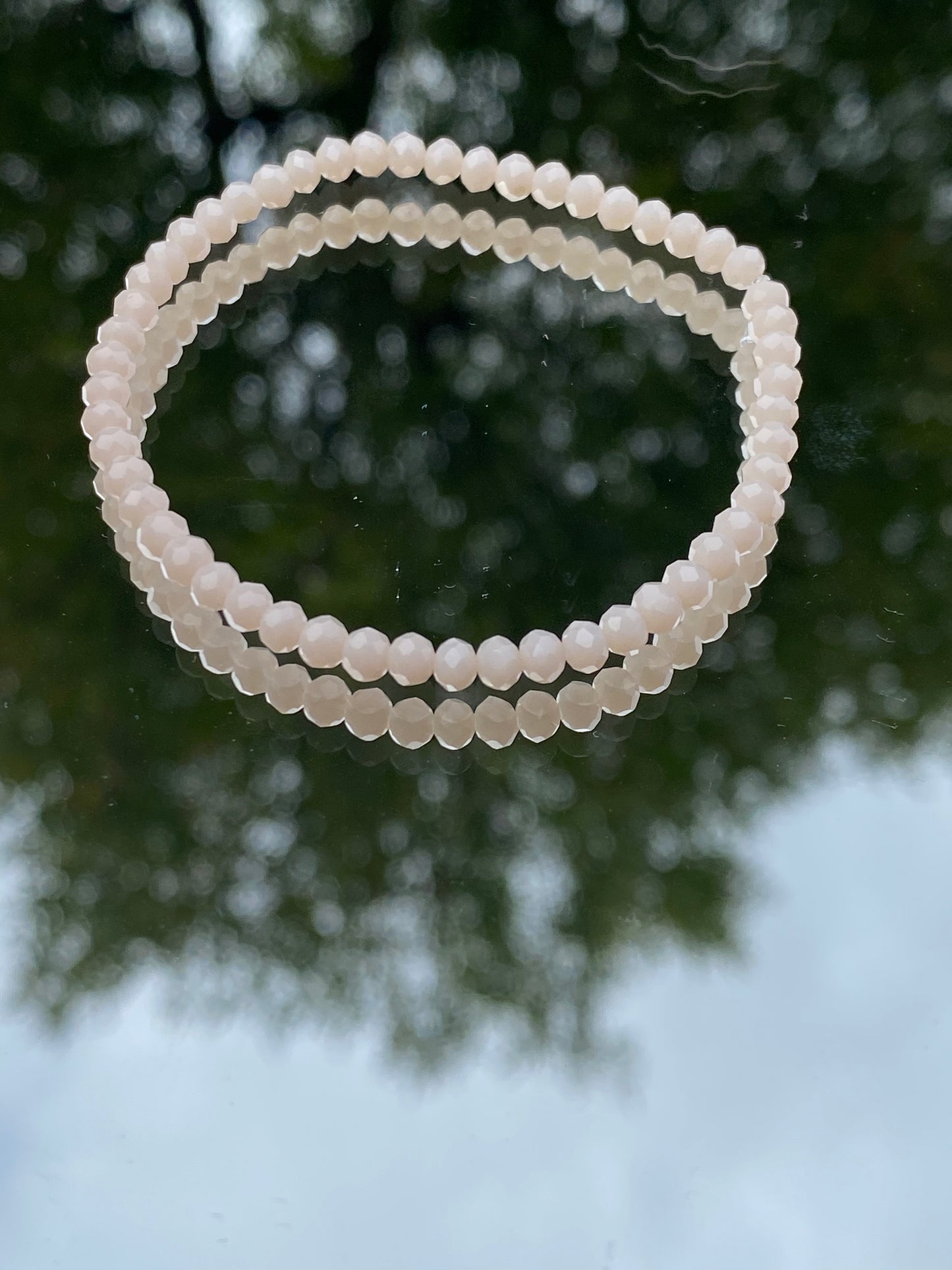 White glass beads Bracelet