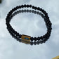 Black glass beads Bracelet, evil Eye