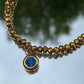 Gold Blue Bracelet, Pedant Bracelet