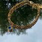 Gold Blue Bracelet, Pedant Bracelet