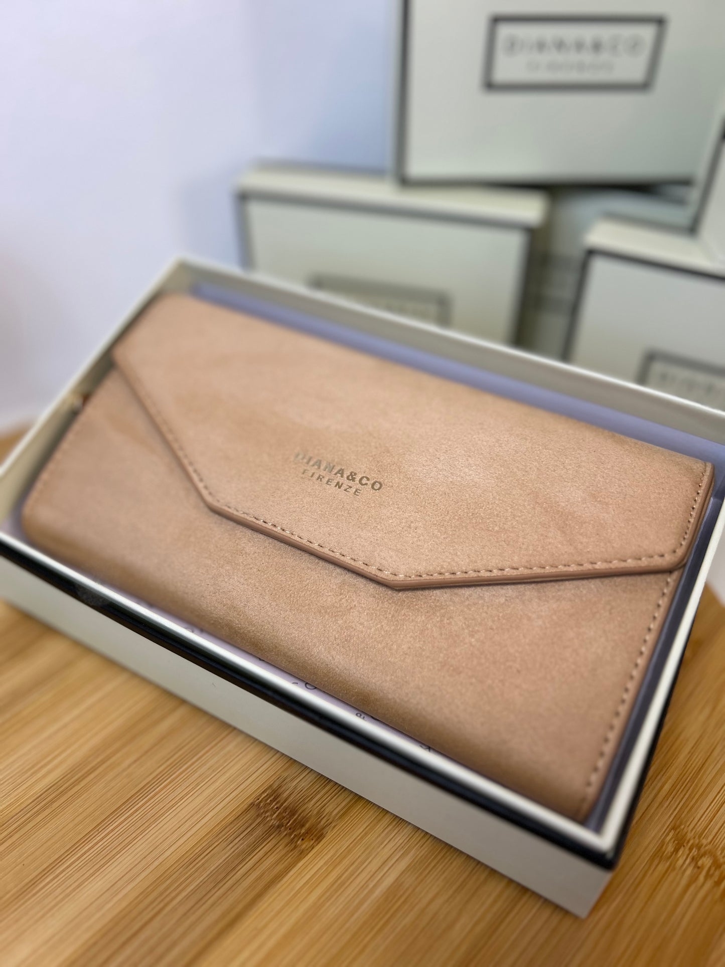 Suede Flap Wallet