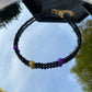 Lav Necklace, Purple and Yellow Lava Stone