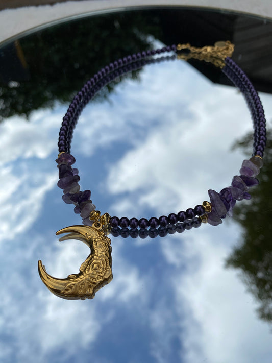 Moonlight Necklace, Purple