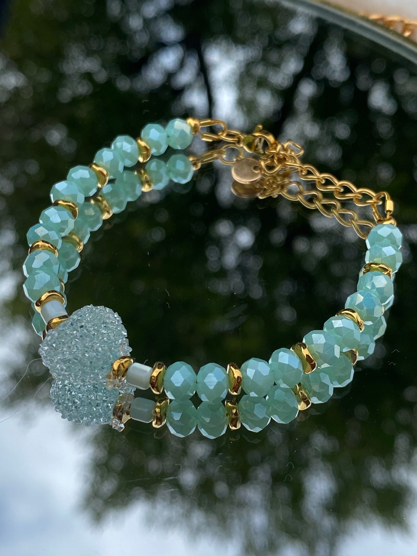 Light Blue Bracelet, Heart