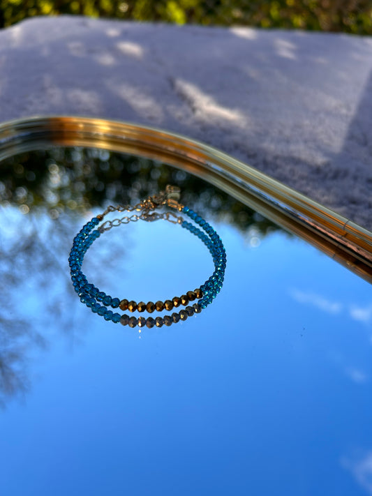 Blue Bracelet, Gold Details