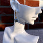 Square Blue Crystal Earring