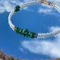 Green Coral Necklace, White Necklace