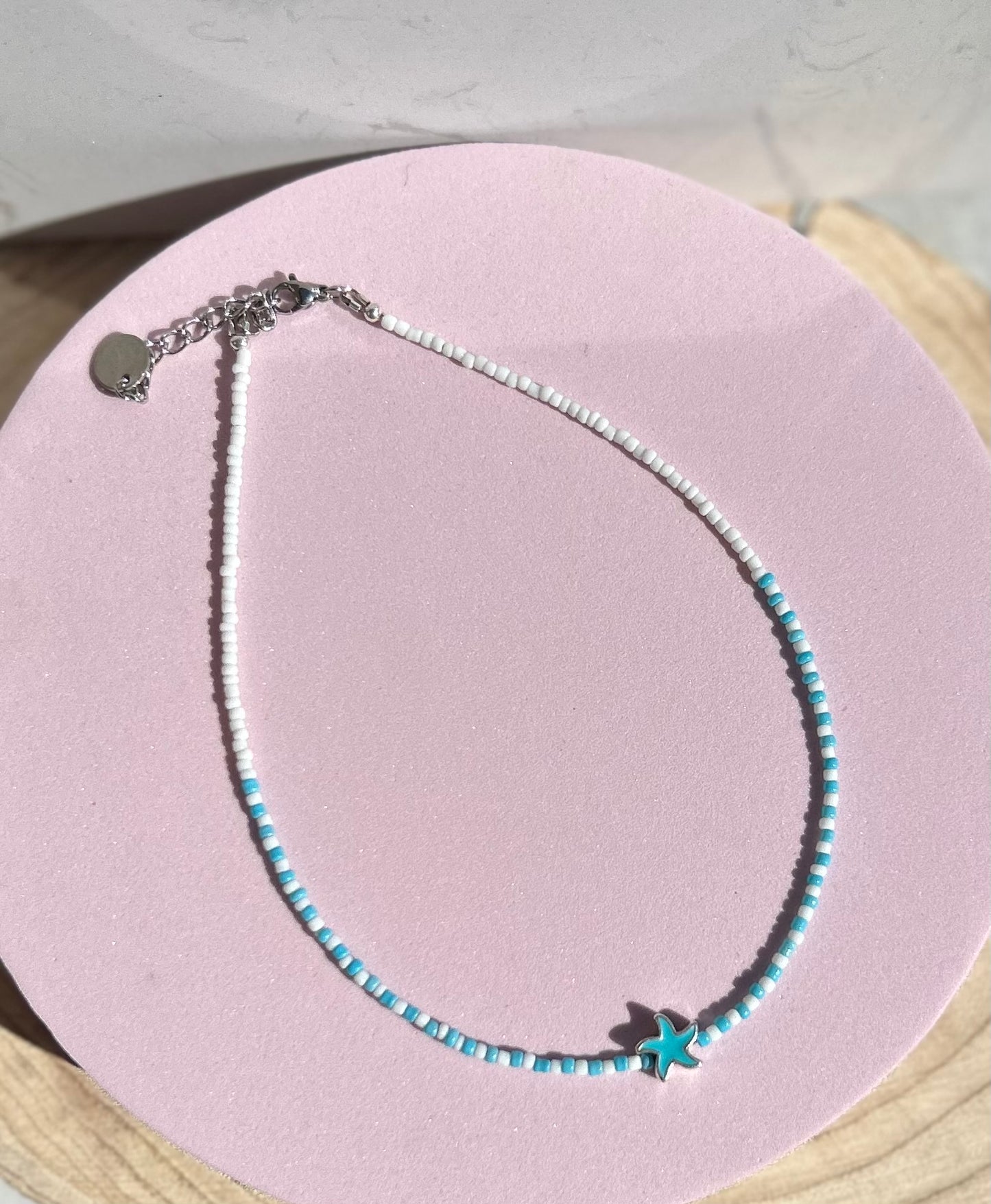 Starfish Necklace, Light Blue, Summer Vibes