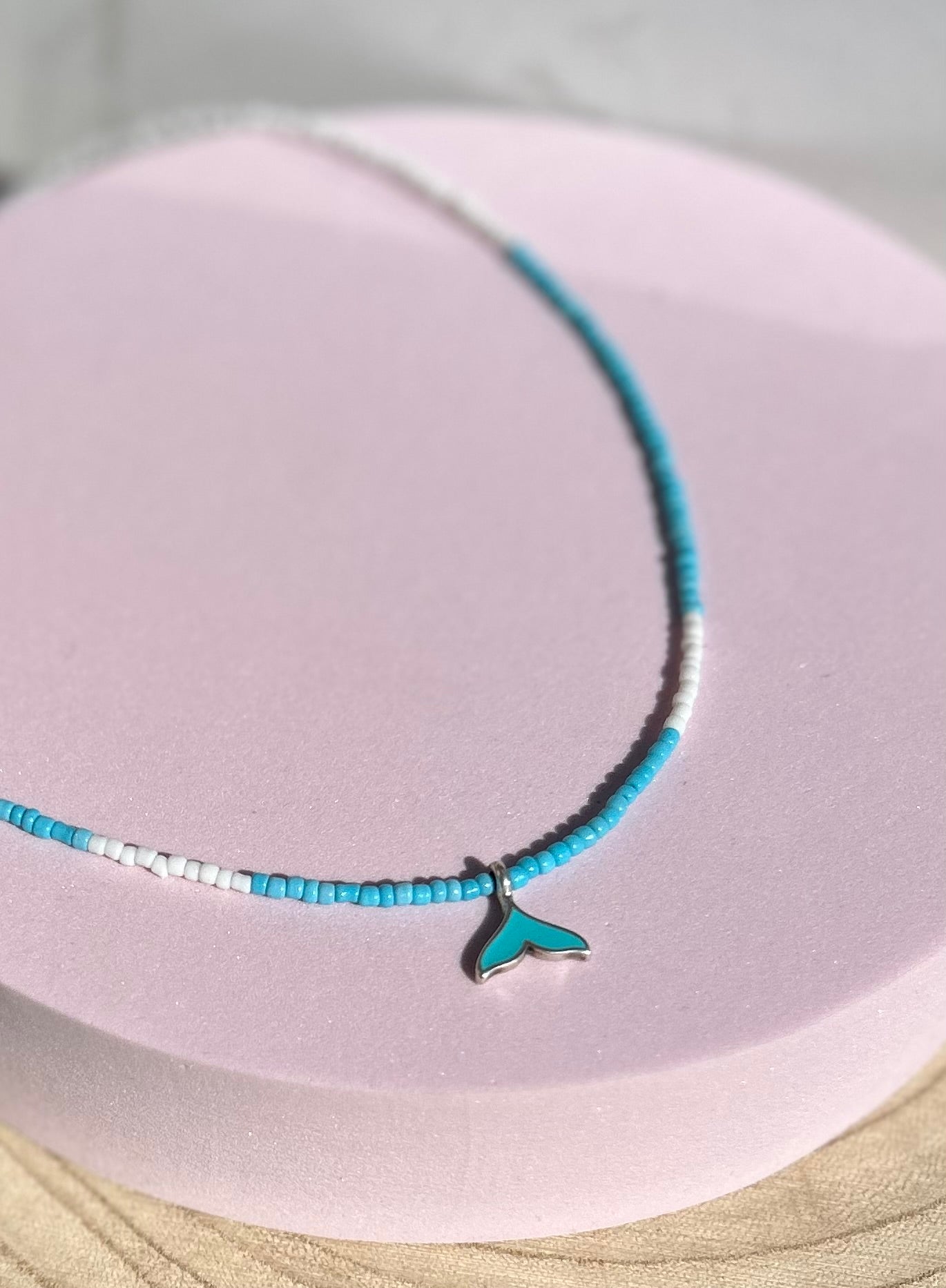 Mermaid Tail Necklace, Light Blue, Summer Vibes