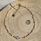 Marble Evil Eye, Gold Necklace