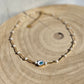 Marble Evil Eye, Gold Necklace