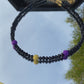 Lav Necklace, Purple and Yellow Lava Stone