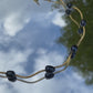 Gold waves,Necklace,Black natural freshwater Pearls