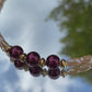 Beige Necklace, Burgundy pearl